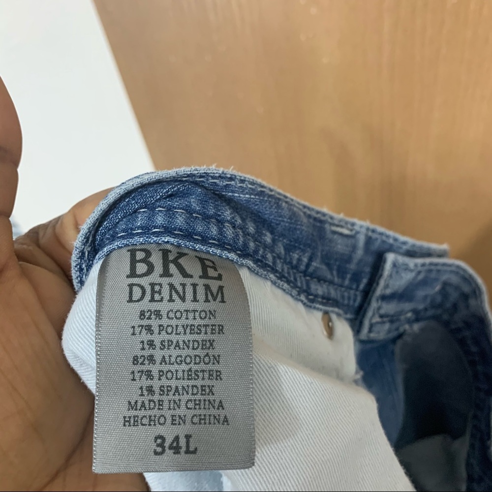 BKE Buckle Seth Straight Jeans Men Blue Light Wash - Picture 5 of 6